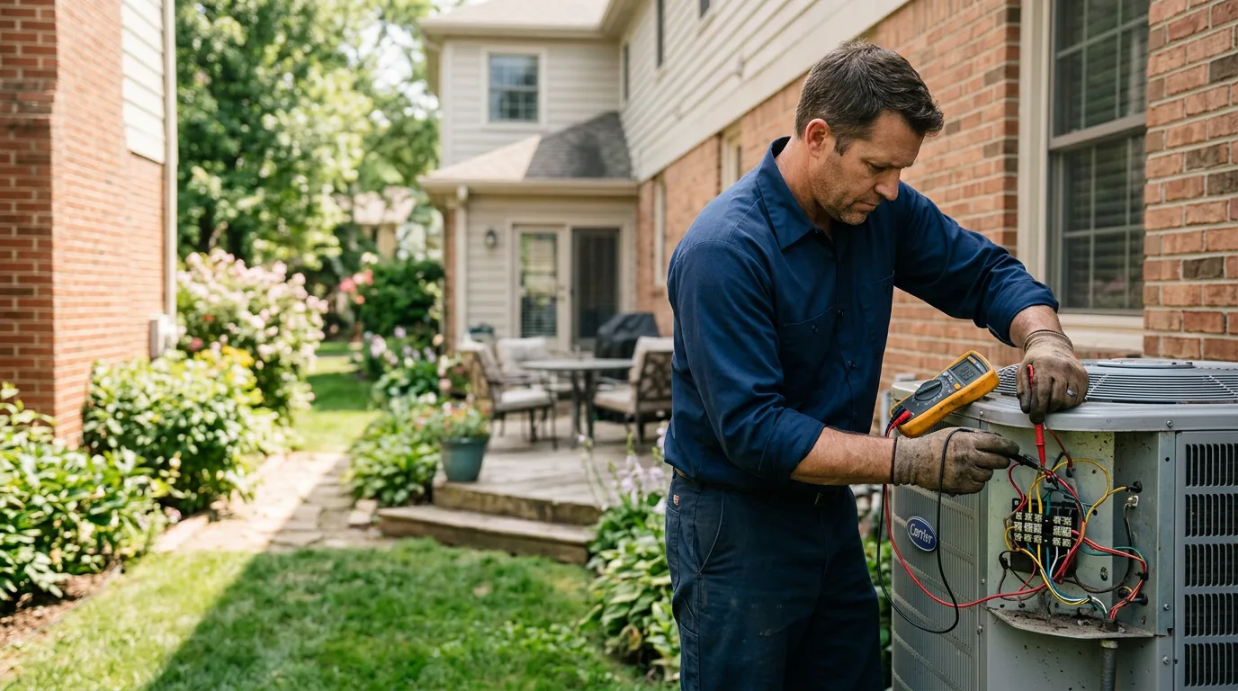 HVAC technician working near Pell Lake, WI